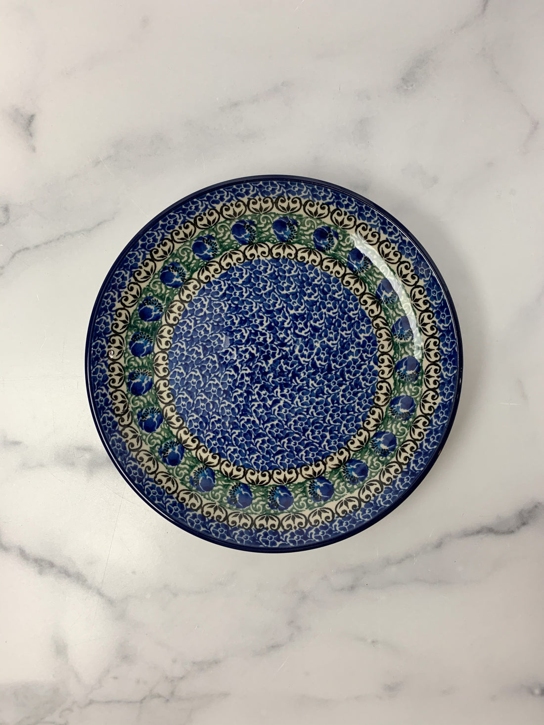 Peacock Feather Salad/Dessert Plate 8&quot;