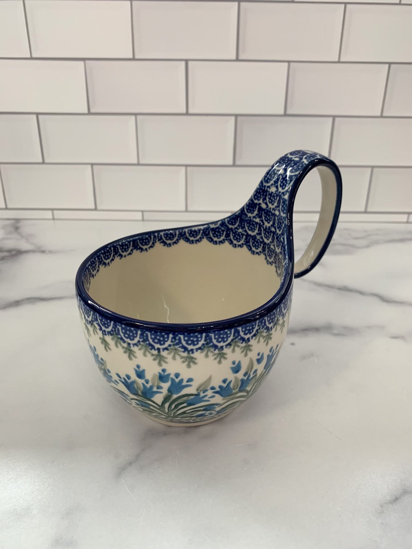 Blue Bells Bowl w/ Loop Handle