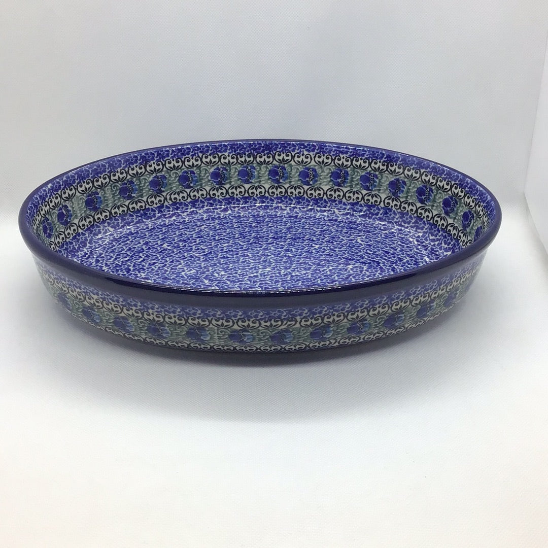 Peacock Feather Oval Baker 12