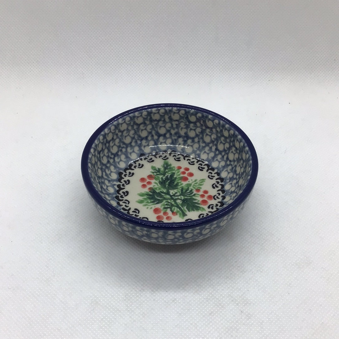Holly Berry Tiny Round Bowl 3.5"